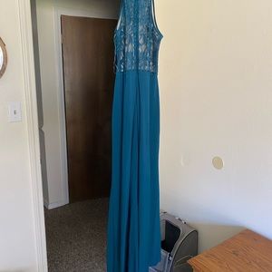 Green Lace Prom Dress